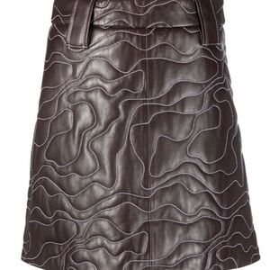 Ganni Leather Mini Skirt